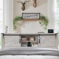 thumbnail image 3 of OKD Modern Farmhouse Full Platform Bed with Bookcase Headboard Storage and Charging Station, No Box Spring Needed, Antique Brush White, 3 of 6
