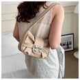 thumbnail image 3 of Giaone Women Bag PU Shoulder Bag Bow Armpit Bag French Style Pleated Handbag, 3 of 20