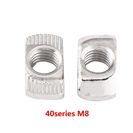 

T Slot Hammer Head Nut Nickel Plated Carbon Steel Fastener For Aluminum Profile (EU40 M8*19.5*10)
