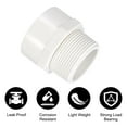 thumbnail image 3 of Adaptador de rosca macho de 1.5" Uxcell 6Pcs para conexión de tuberías, adaptadores de desagüe para fregaderos, blanco, 3 of 6