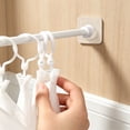 thumbnail image 5 of Shower Rod Holder, 2 Packs Tension Curtain Rod Bracket No Drilling, Adhesive Shower Rod Retainer Shower Curtain Rod Holder, 5 of 8
