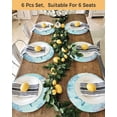 thumbnail image 4 of 13 Inch Round Placemats Set of 6, Coastal Starfish Blue Non Slip Heat Insulation PP Table Mats, Summer Beach Nautical Coral Washable Place Mats for Kitchen Dining Party Table Decor, 4 of 7