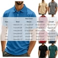 thumbnail image 3 of COSFO Blue Men's Polo Shirts Short Sleeve Ribbed Knit Casual Shirts Pullover Business Golf Collared Classic Fit Tops, 3 of 5