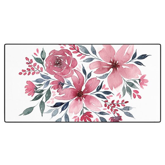 Society6 Kris Kivu Modern Watercolor Florals No 2 Desk Mat 31" x 15"