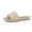 Natural, variant on Cushionaire Bolero Sandals for Women, Woven Raffia Slide with Jute Sole, Floral Straw Detail and Memory Foam