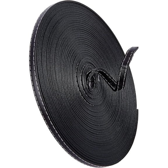 394 Inch/10M Double Sided Leather Strip Straps 0.3 inch/8mm Wide Leather Flat Cord DIY Leather String for Making Jewelry Making DIY Craft Projects Belts Keychains(White) Brown