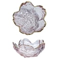 thumbnail image 4 of XIPYYKM Seasoning Bowl with Gold Rim, 1 Pcs Pink Cherry Flower Crystal Glass Appetizer Plates Dipping Bowl Ice Cream Sushi, Pink Glass Plates Mini for Charcuterie Board (Phnom Penh), 4 of 9