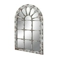 thumbnail image 6 of DecMode 34" x 52" White Window Pane Inspired Wall Mirror with Arched Top, 6 of 13