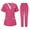 Hot Pink, variant on Minjewel Women's Fashion V-Neck Short Sleeve Scrubs for Women with Pockets, Stylish & Functional Scrub Set for Healthcare Professionals,Black L