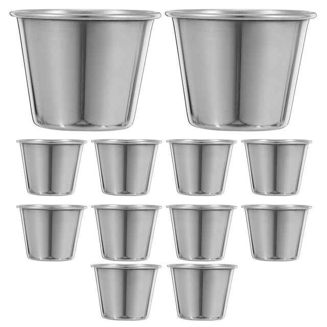 CRAFTHROU 12 Verres à Shot en Acier Inoxydable pour KTV et Divertissement