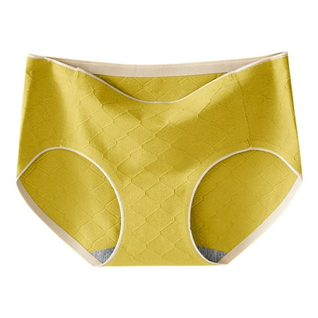 Bigersell Workout Underwear for Women Clearance WomenS Underwear Boy Shorts Panty Style P-1923 Cotton Boyshort Panties Thong Bikini Sets Ladies Briefs Mid Waist Women s Bikini Panties Yellow XL