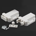 thumbnail image 6 of FELTECHELECTR 2Pcs White ABS Rectangular Self-locking Door Catch for Furniture Cabinet Cupboard 2.72X1.67X0.67in, 6 of 8