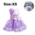 thumbnail image 2 of FloreceBien Vestido de novia para perro pequeño con lazo, disfraz de fiesta de cumpleaños, vestido Formal de satén con perlas rosas para niña y gato, 2 of 5