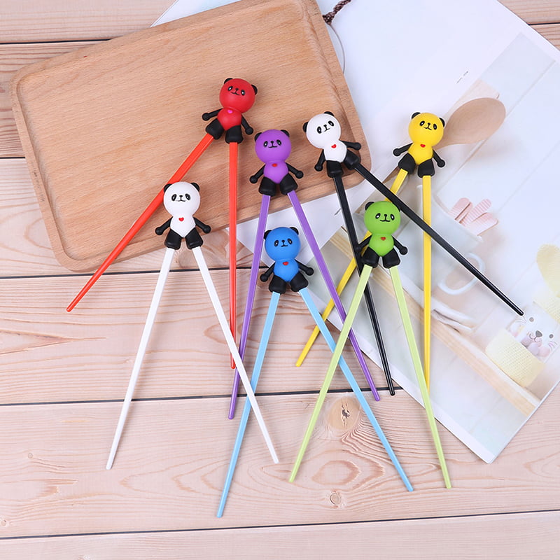1 Pair kids children training chopsticks silicone panda helper learning gift` Dh 