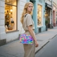 thumbnail image 7 of FORMRS Women Crossbody Purse with Chain Strap Vegan Leather Shoulder Handbag, Vibrant Geometric Pattern, 7 of 7