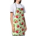 thumbnail image 2 of Zufioo Strawberry Floral for Lock Hem Apron with Pockets, Stain and Oil Proof Tie-down Apron for Cooking Barbecue Restaurant, Unisex-One Size, 2 of 5