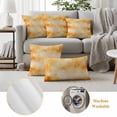 thumbnail image 6 of Orange Fall Ombre Outdoor Waterproof Pillow Covers, Watercolor Abstract Oil Painting Decorative Square Throw Pillowcase Sofa Cushion Sham for Patio/Couch/Chair, 16"x16" 2 Pack, 6 of 8