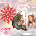 thumbnail image 1 of 12PC Christmas Powdered Snowflakes Ornaments Christmas Decorations Tree Christmas Tree Snowflakes Pendant, 1 of 6