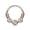 Rose Gold, variant on 3 CZ Set Between Coiled Wire Bendable Hoop Rings for Septum, Ear Cartilage 16GA