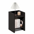 thumbnail image 5 of Furinno VIOLA Night Stand, Nightstand, Thick Frame End Table with Storage Bin, Side Table, End Table, for Living Room, Bedroom, Dark Oak, 5 of 5