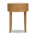thumbnail image 4 of Cabana Table d'Appoint de Rangement Rond en Rotin Canne 18 Pouces Bois Chêne Brun Naturel, 4 of 12