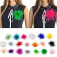 thumbnail image 4 of HLONK Feather Brooch Feathers Corsages Cloth Decorations Ostrich Feather Material, 4 of 21