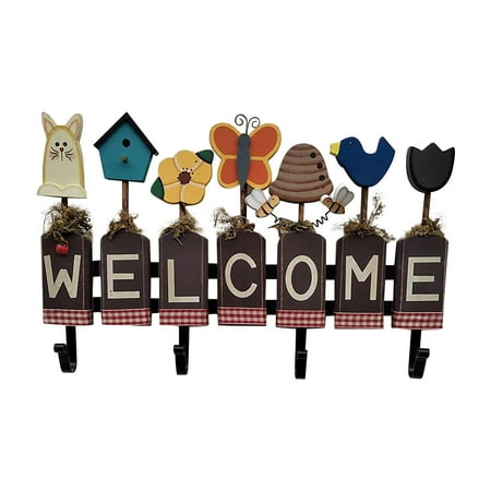

Wooden Hangtag Welcome Wall Hook Welcome To Wall Hanging Decoration