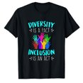 thumbnail image 1 of AALJY Diversity is a fact Inclusion is an Act Diversity Inclusion tees,Fashion casual T-shirt, 1 of 5