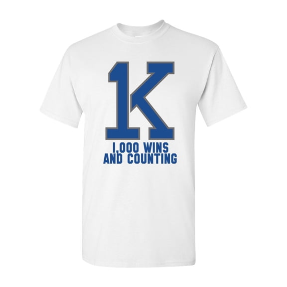 1K Coach K Bold Wins And Counting Basketball DT Adult T-Shirt Tee