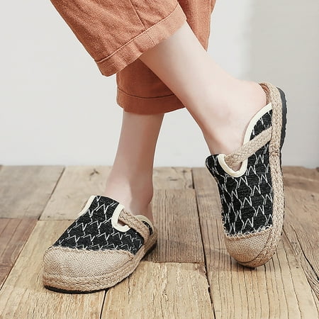

Women Ethnic Style Embroidered Soft Comfortable And Breathable Retro Shoes Slippers