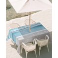 thumbnail image 3 of 52x70 Inch Outdoor Tablecloth with Umbrella Hole Zipper Rectangle Ocean Beach Rectangular Tablecloths Outside Waterproof Natural Blue Sea Waves Sky Cloudy Scenery Patio Table Cover for Picnic Party, 3 of 8