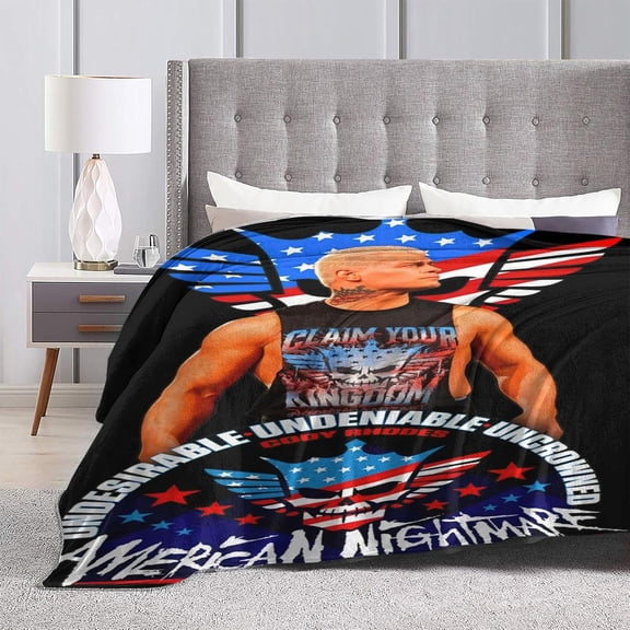 Cody Wrestler Rhodes Throw Blanket Convenient Air Conditioner Blanket Queen Size Blankets for All Seasons Cozy Blankets for Car for Running 60"x50"