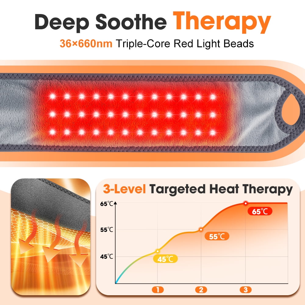 Cordless Wrist Heating Pad Wrap with Vibration,Rechargeable Wrist Brace with Heat,3000mAh Portable Heated Wrist Massager with 3 Heat Levels & 3 Vibration Modes,Adjustable Wearable Wrap for Home