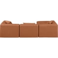 thumbnail image 3 of Meridian Furniture Cube Cognac Vegan Leather 4-Pc. L-Shaped Modular Sectional, 3 of 9