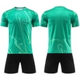 thumbnail image 2 of LJEFF Kids 2PC Soccer Uniform Set, Summer Quick Dry Elastic Waist Short Sleeve Boy Sports Outfit Green Size 20, 2 of 5