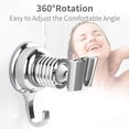 thumbnail image 2 of Chrome Replacement Shower Holder Chrome 360° Adjustable Shower Head Holder Removable Shower Wall Holder Adjustable Suction Cup Chrome Wall Bracket for Universal Shower Head, Silver, 2 of 5