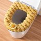 thumbnail image 1 of Herunwer Bathroom Soft Thicker Warmer Stretchable Washable Cloth Toilet Seat Cover Pads, 1 of 6