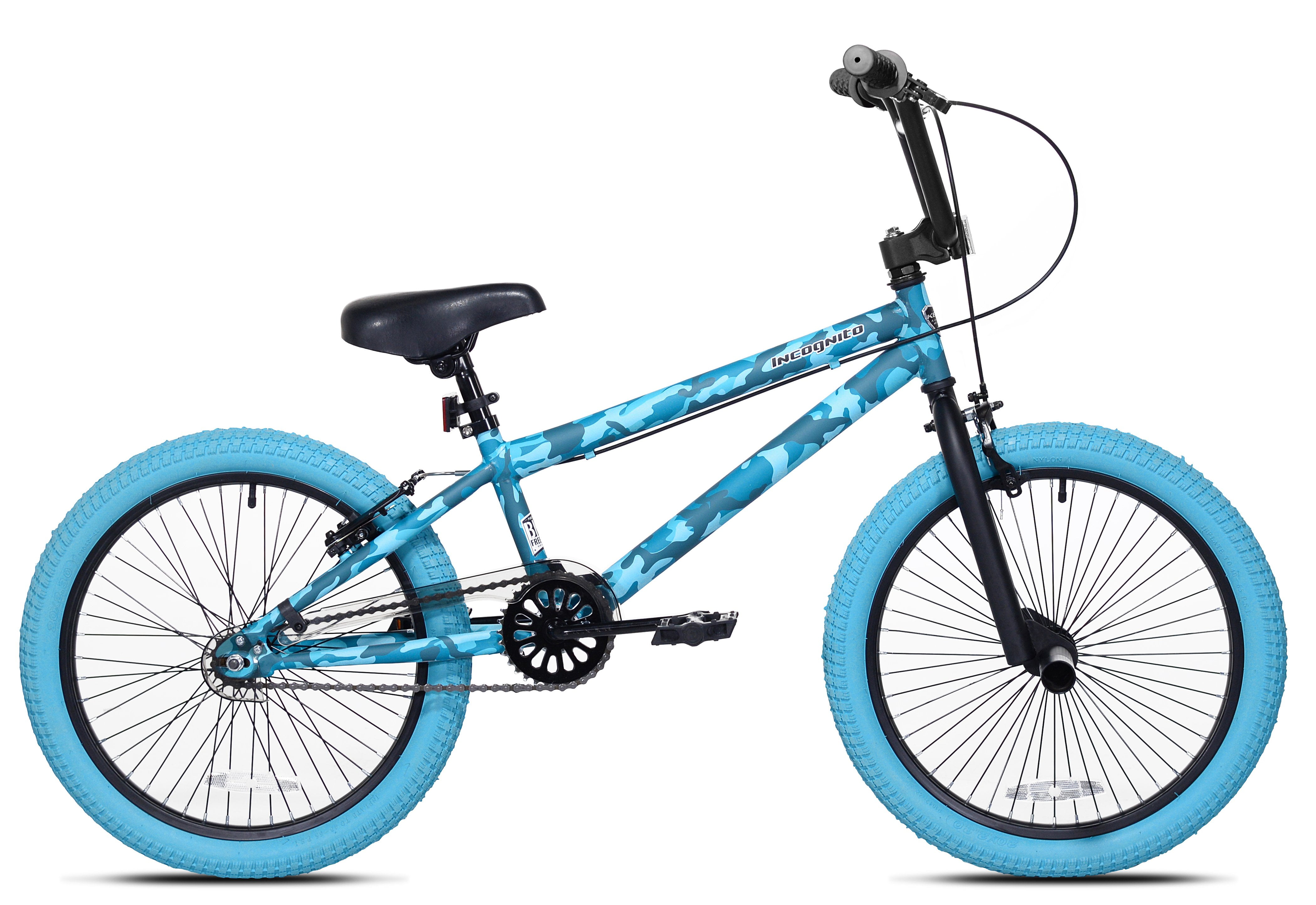 black and teal bmx bike