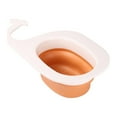 thumbnail image 1 of Leftover Drain Basket Multifunctional Sink Strainer Soup Filter Drainage Kitchen Tools Vegetable Hanging Drainer Rack White Orange, 1 of 9