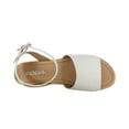 thumbnail image 5 of Soda Topic Open Toe Buckle Ankle Strap Espadrilles Flatform Wedge Casual Sandal, 5 of 5