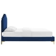 thumbnail image 3 of Modway Elise King Performance Velvet Platform Bed in Navy, 3 of 9