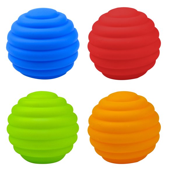 4 Pack Reusable Silicone Water Balls Outdoor Splash Toys Summer Water Fight Games Easy Fill And Throw Water Balloons Hexagon Shape Pool Beach Party Fun 2.36 Inch Water Balloon Toys Set 0.1