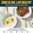 thumbnail image 4 of Gotham Steel Cream Navy 12 inch Nonstick Ceramic Dishwasher Oven Safe Fry Pan Skillet, 4 of 9