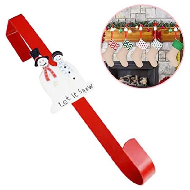 3 Pack de colgadores para coronas navideñas para puerta de entrada, decoraciones navideñas para puerta, ganchos para puerta interior y exterior, decoración navideña