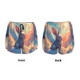 thumbnail image 5 of Lsque Sunshine Winged Rabbit Printed Women's Running Shorts with Liner Pockets,Elastic Quick Dry Workout Athletic Gym Yoga Shorts,Womens High Waist Shorts-XX-Large, 5 of 9