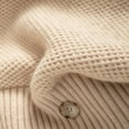 thumbnail image 6 of Mens Shawl Collar Cardigan Sweaters Knit Textured Sweater Button Down Cardigans Button Closure, Soft Thick, Fall Winter Stylish Outerwear(Beige,XXL), 6 of 8