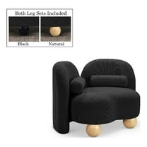 Meridian Furniture Daphne Black Boucle Fabric Chair