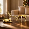 thumbnail image 6 of Byndra Christmas Reindeer Figurine, White Deer Statue for Christmas Decoration Indoor, Mantel Tabletop Decor, 6 of 7