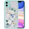 thumbnail image 1 of Compatible with iPhone Case for Clear Flowers Pattern Frosted PC Back 3D Floral Girls Woman and Soft TPU Bumper Protective Silicone Slim Shockproof Case for iPhone, 1 of 7