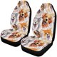 thumbnail image 1 of ABPHQTO Juego de 2 fundas para asientos de coche, perro exótico, salvaje, acuarela, Universal, protector de asientos delanteros para coche, sedán SUV, camión, 1 of 3